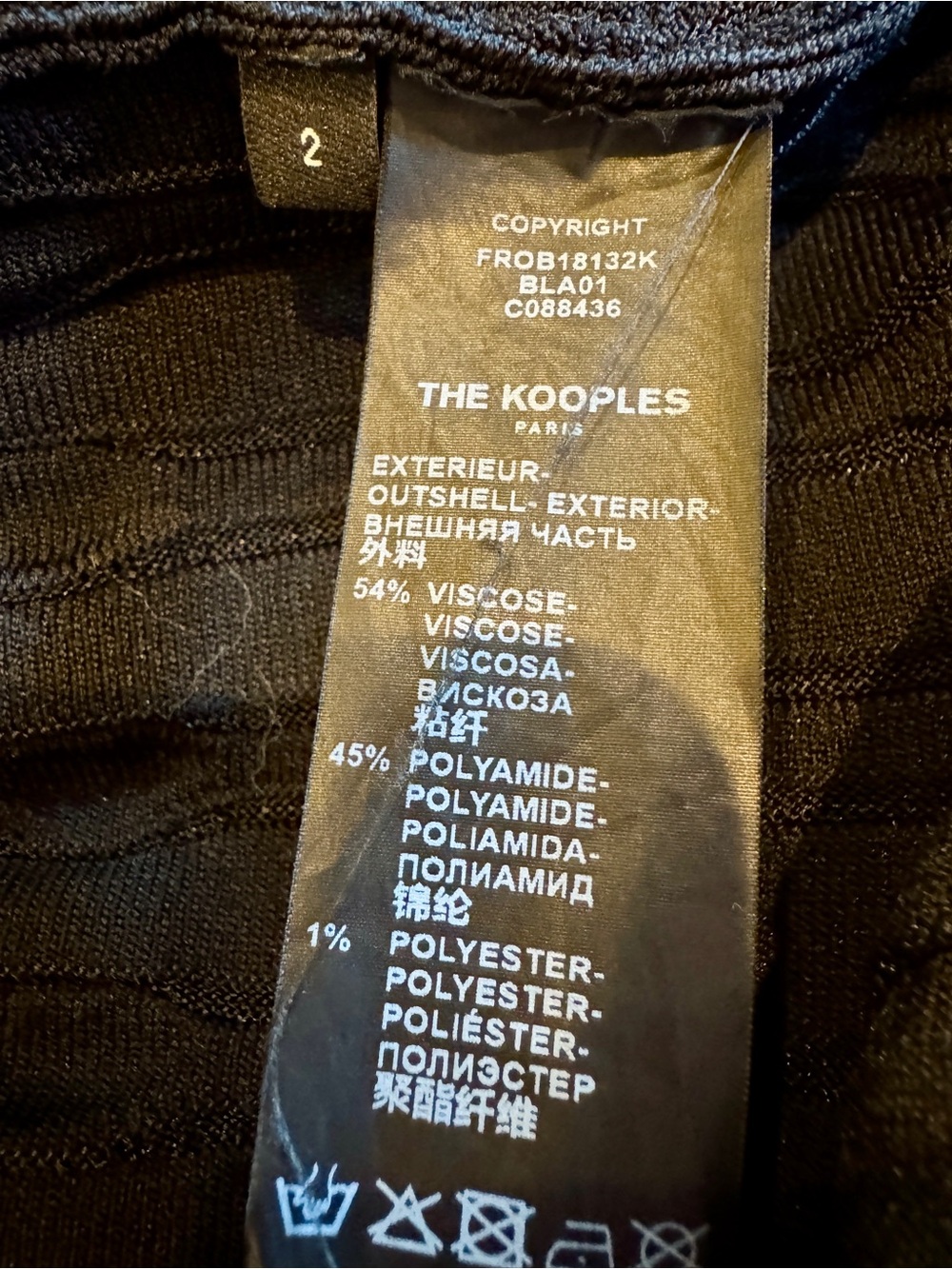 The Kooples Black Knit Dress with grommets - Picture 6 of 6